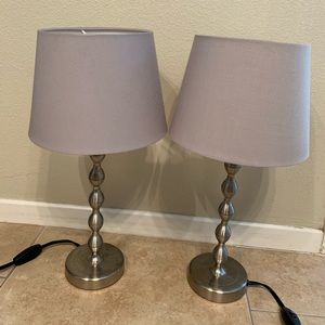 Silver table lamps